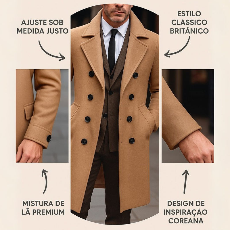 Casaco Sobretudo Masculino Marrom de Luxo - Cavil | Dom Conrado