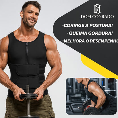 Cinta Modeladora Masculina - Modelo Colete de Compressão Redutor | Dom Conrado