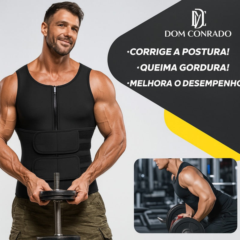 Cinta Modeladora Masculina - Modelo Colete de Compressão Redutor | Dom Conrado
