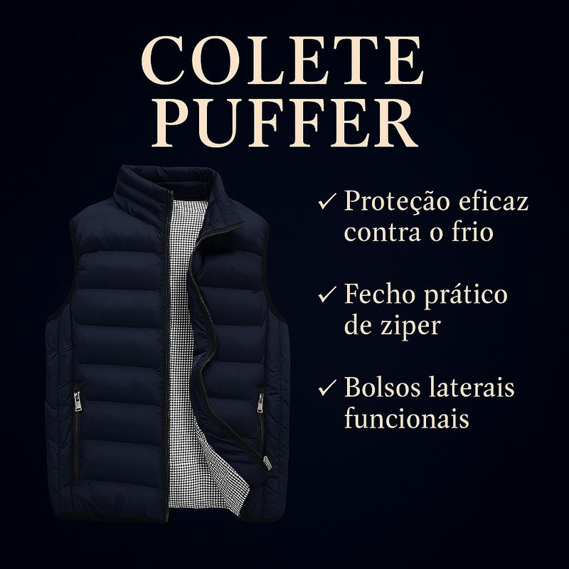 Colete Puffer Masculino Impermeável Corta Vento - Bronte | Dom Conrado