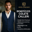 Colete Social Masculino Azul Marinho Slim Calleri | Dom Conrado
