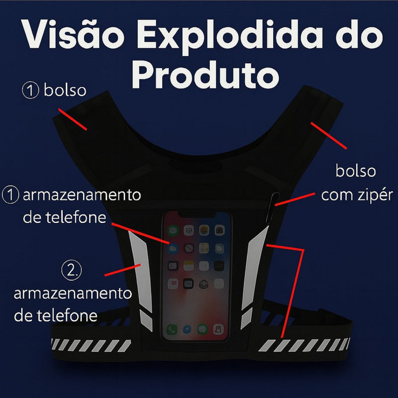 KIT Colete Ultraleve para Corrida e Academia - Performance e Segurança | Dom Conrado