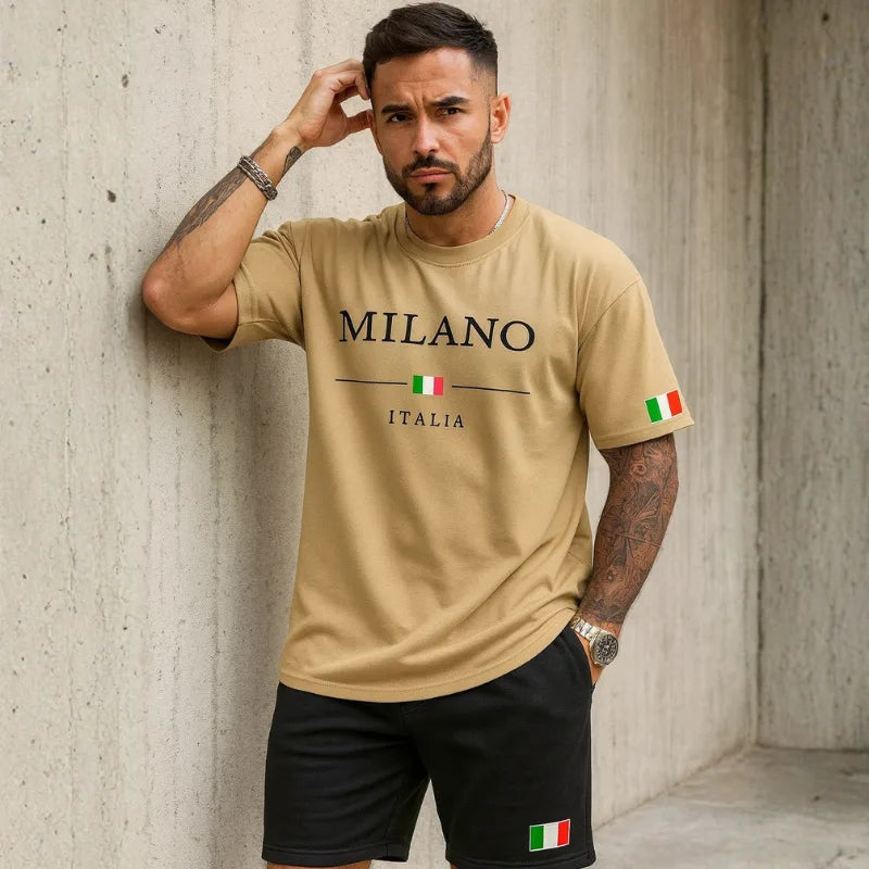 Conjunto Masculino Camiseta + Short – Milano | Dom Conrado