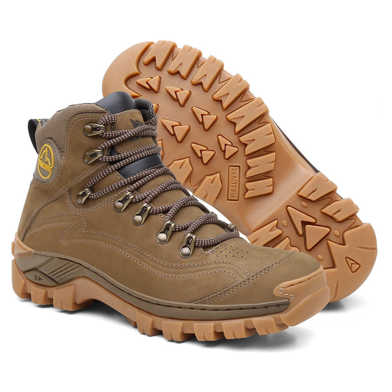 Bota Coturno Masculina em Couro Via Livre - N7 com C.A | Dom Conrado