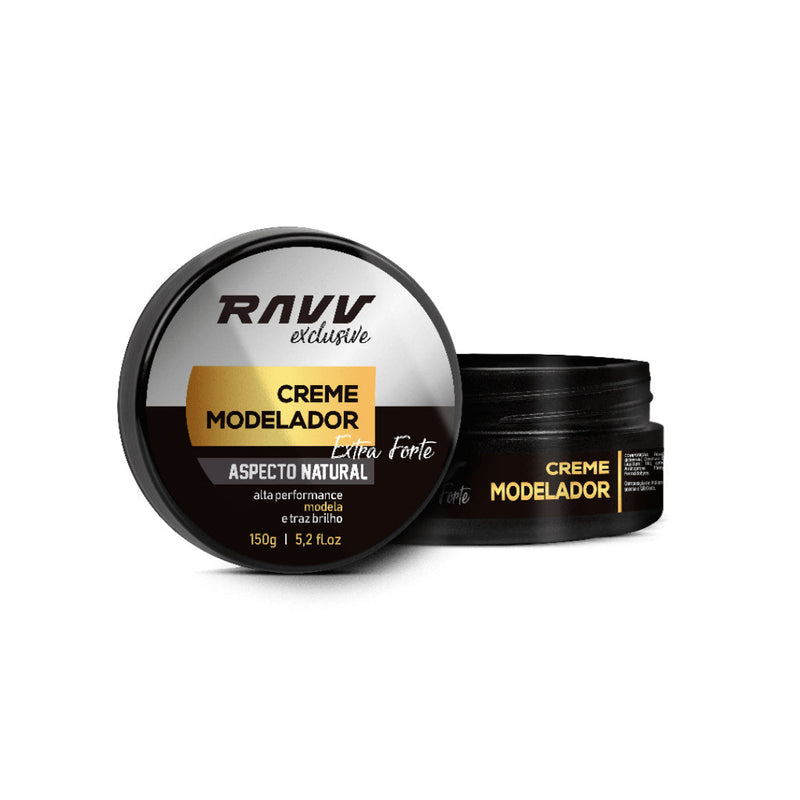 Creme Pomada Modeladora Premium Extra Forte Barba e Cabelo 150g - RAVV | Dom Conrado