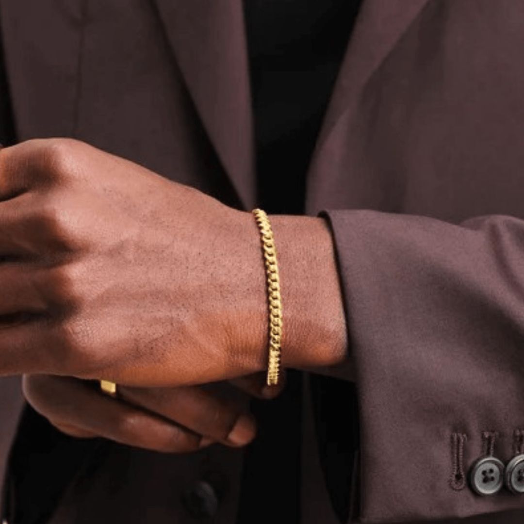 Conjunto Pulseira e Colar Masculino Aço Inox 316L - InterPrime | Dom Conrado