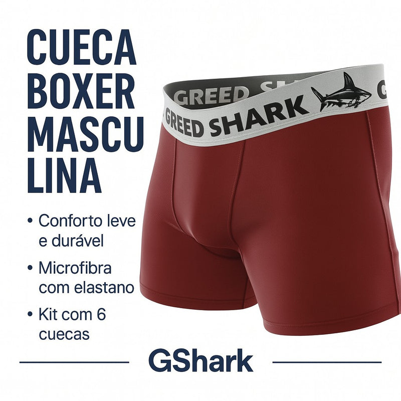 Kit Cueca Boxer Masculina - GShark