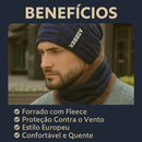 Kit Inverno Masculino - Touca e Cachecol Forrados com Fleece | Dom Conrado