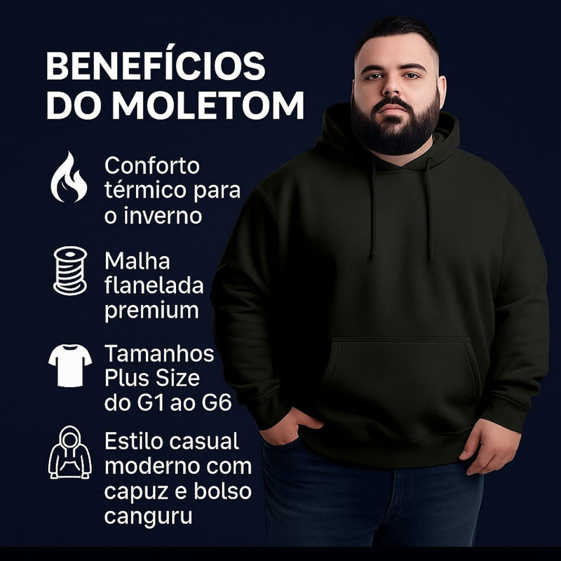 Moletom Masculino Plus Size com Capuz - Cancello | Dom Conrado