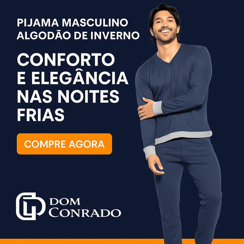 Pijama Masculino Algodão de Inverno - Patrick | Dom Conrado