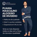 Pijama Masculino Algodão de Inverno - Patrick | Dom Conrado