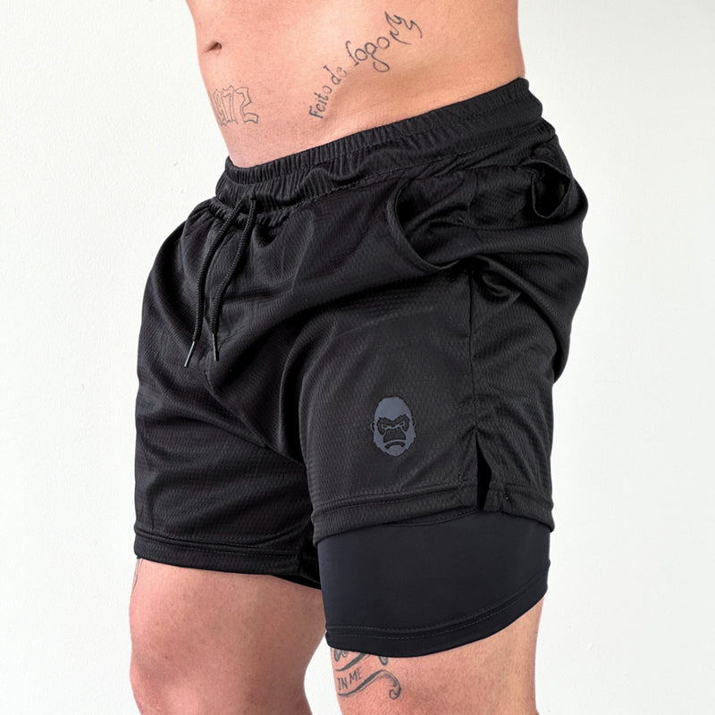 Short Bermuda Masculina 2 em 1 Térmica Esportiva - Hisoka | Dom Conrado