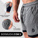 Short Bermuda Masculina 2 em 1 Térmica Esportiva - Hisoka | Dom Conrado