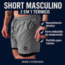Short Bermuda Masculina 2 em 1 Térmica Esportiva - Hisoka | Dom Conrado