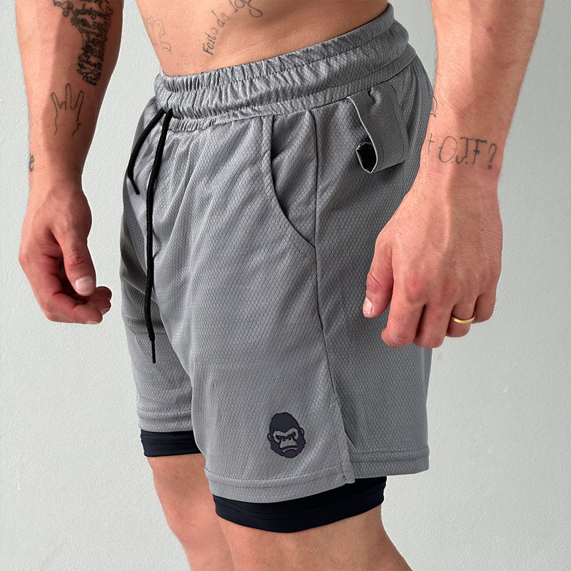 Short Bermuda Masculina 2 em 1 Térmica Esportiva - Hisoka | Dom Conrado
