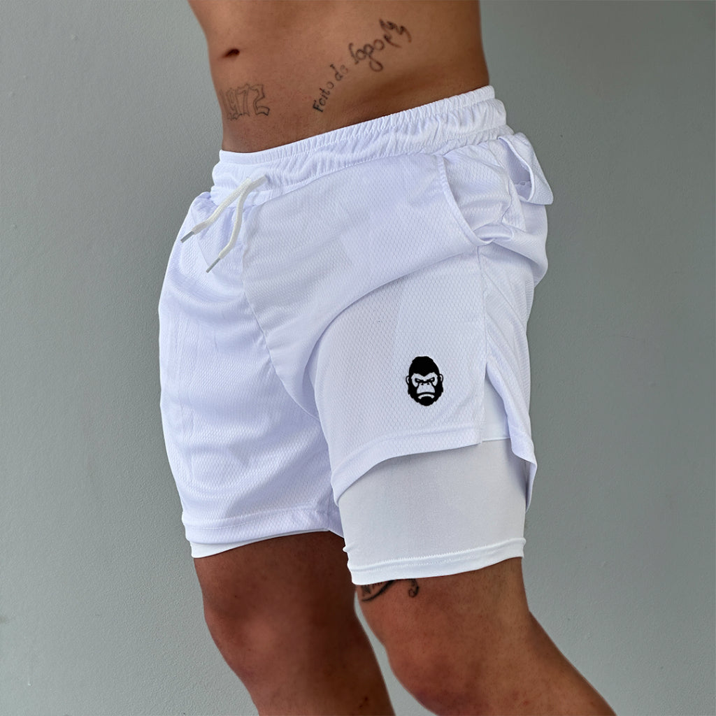 Short Bermuda Masculina 2 em 1 Térmica Esportiva - Hisoka | Dom Conrado