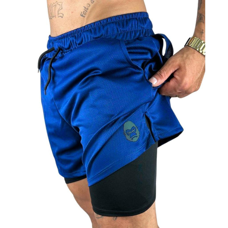 Short Bermuda Masculina 2 em 1 Térmica Esportiva - Hisoka | Dom Conrado