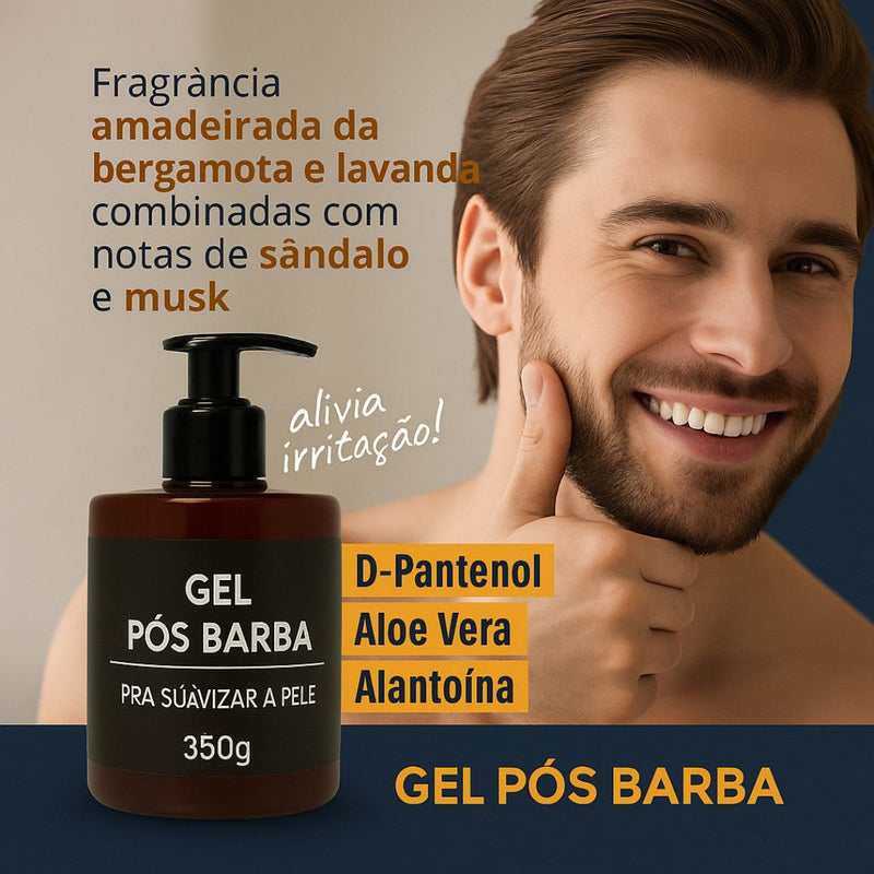Gel Pós Barba 350g - Pele Sem Irritação, Alergia e Regeneração Otimizada | Dom Conrado