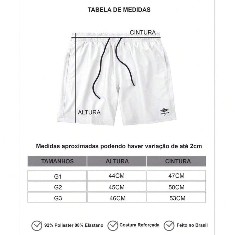Kit 2 Shorts Masculino Plus Size com Elastano | Dom Conrado