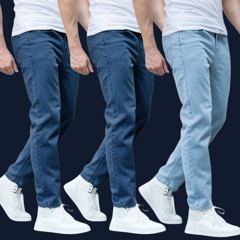 Kit com 3 Calças Jeans Masculina Skinny com Lycra - Lion | Premium, Conforto e Estilo
