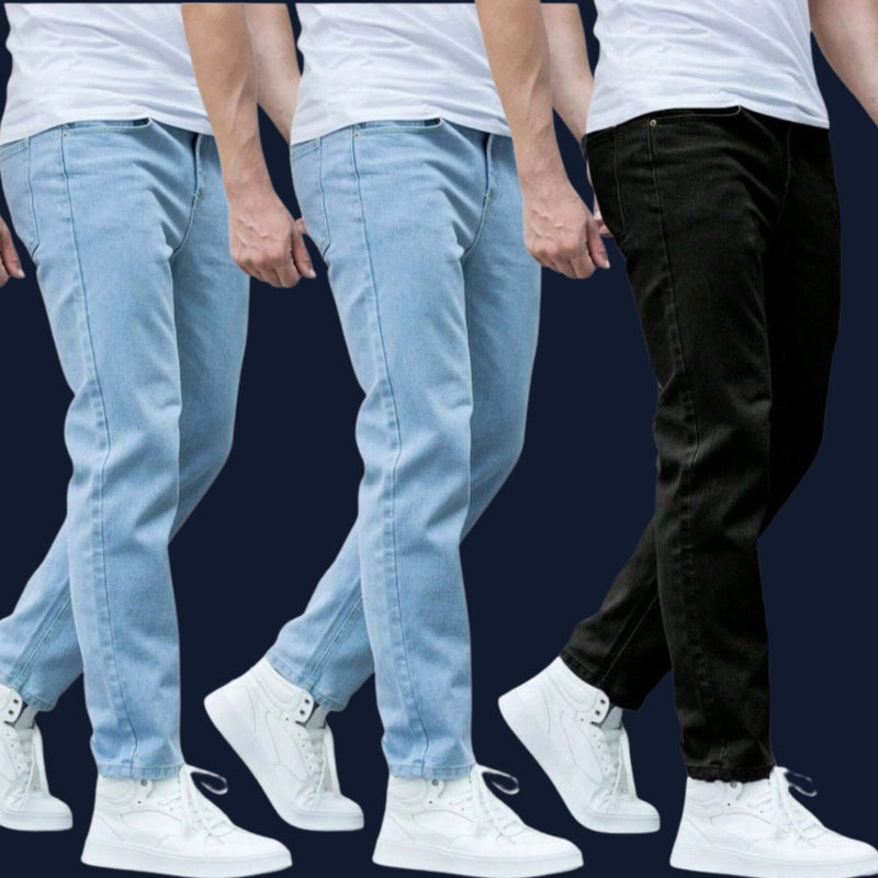 Kit com 3 Calças Jeans Masculina Skinny com Lycra - Lion | Premium, Conforto e Estilo