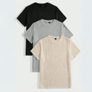 Kit 3 Camisetas Masculina Canelada de Gola Redonda - GoldBerg | Dom Conrado