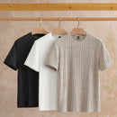 Kit 3 Camisetas Masculina Canelada de Gola Redonda - GoldBerg | Dom Conrado