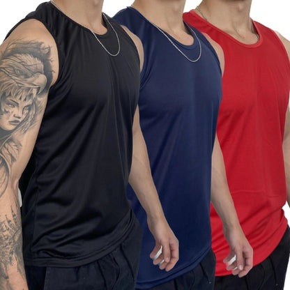 Kit 3 Regatas Masculinas Malha Fria – Harrignton | Dom Conrado