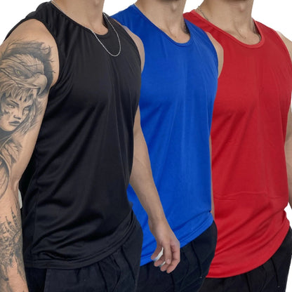 Kit 3 Regatas Masculinas Malha Fria – Harrignton | Dom Conrado