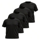 Kit 4 Camisetas Masculinas Plus Size Básicas Lisa 100% Algodão Gola Redonda – RoyalMen