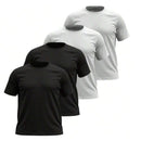 Kit 4 Camisetas Masculinas Plus Size Básicas Lisa 100% Algodão Gola Redonda – RoyalMen