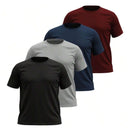 Kit 4 Camisetas Masculinas Plus Size Básicas Lisa 100% Algodão Gola Redonda – RoyalMen