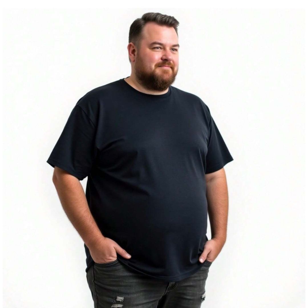 Kit 4 Camisetas Masculinas Plus Size Básicas Lisa 100% Algodão Gola Redonda – RoyalMen