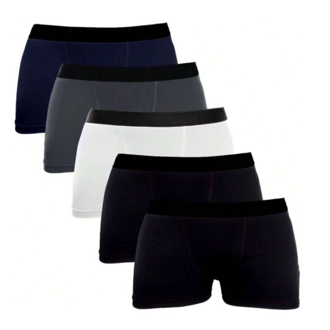 Kit 5 Cuecas Boxer Masculinas de Algodão