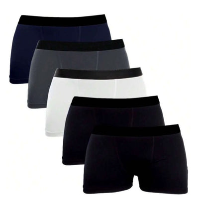 Kit 5 Cuecas Boxer Masculinas de Algodão