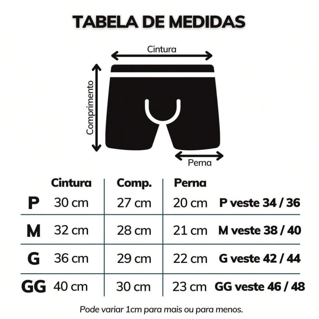 Kit 5 Cuecas Boxer Masculinas de Algodão