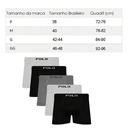 Kit 5 Cuecas Box Microfibra - PoloPrime | Dom Conrado