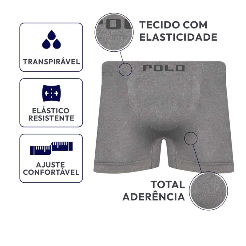 Kit 5 Cuecas Box Microfibra - PoloPrime | Dom Conrado