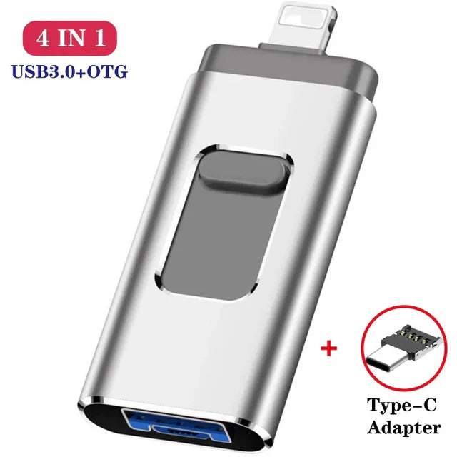 Pen Drive para Celular - MemoryCel - Expanda sua Memória até 128 GB - Entrada Android e Iphone inclusas