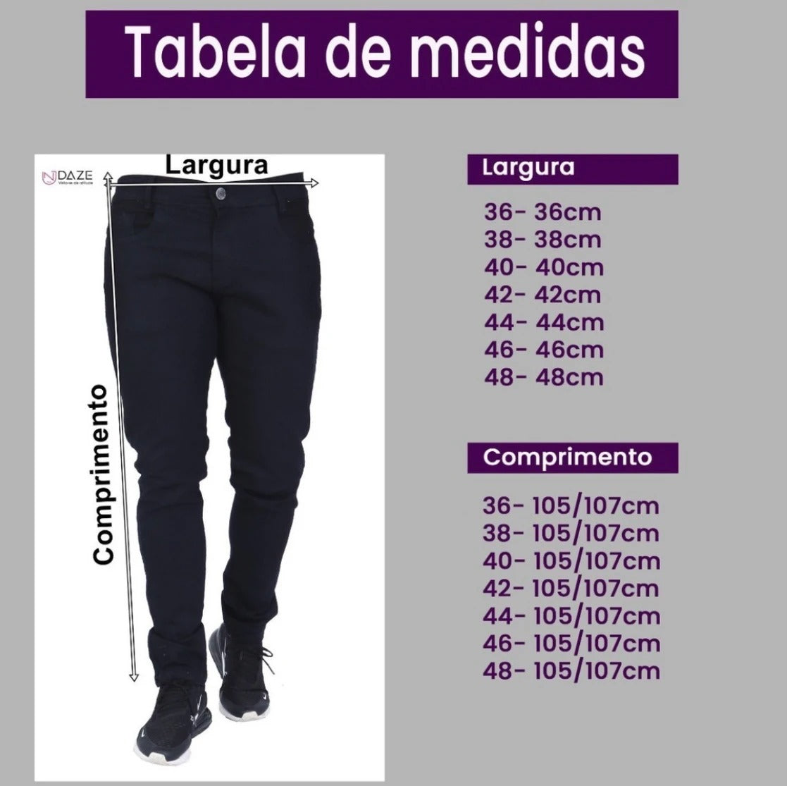 Calça Masculina Marrom (Café) Sarja Slim com Lycra - Dom Conrado