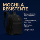 Mochila Resistente com Diversos Bolsos e Espaço para Notebook - Netero | Dom Conrado