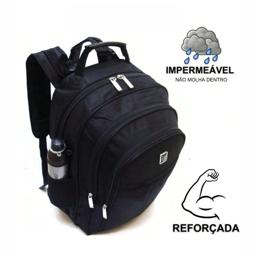 Mochila Resistente com Diversos Bolsos e Espaço para Notebook - Netero