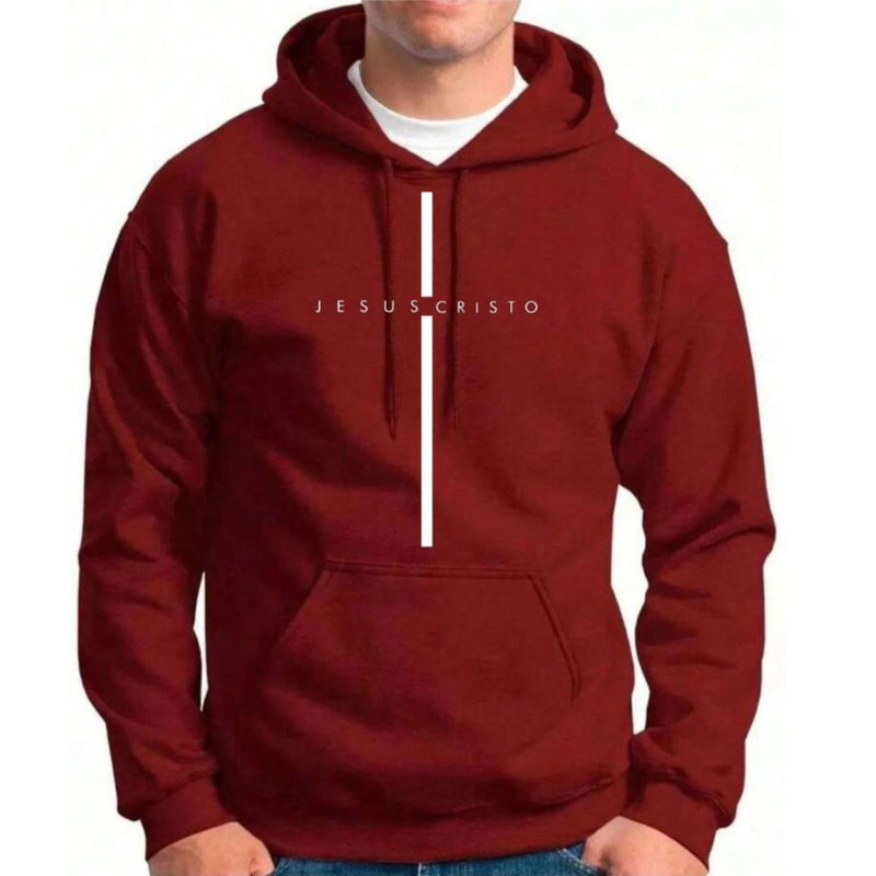 Moletom Masculino Estampado "Jesus Cristo" - Fé, Estilo e Conforto | Dom Conrado