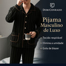 Pijama Masculino de Luxo em Malha Respirável com Botões - Nostrade | Dom Conrado