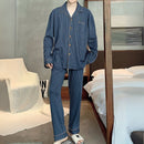 Pijama Masculino de Luxo em Malha Respirável com Botões - Nostrade | Dom Conrado