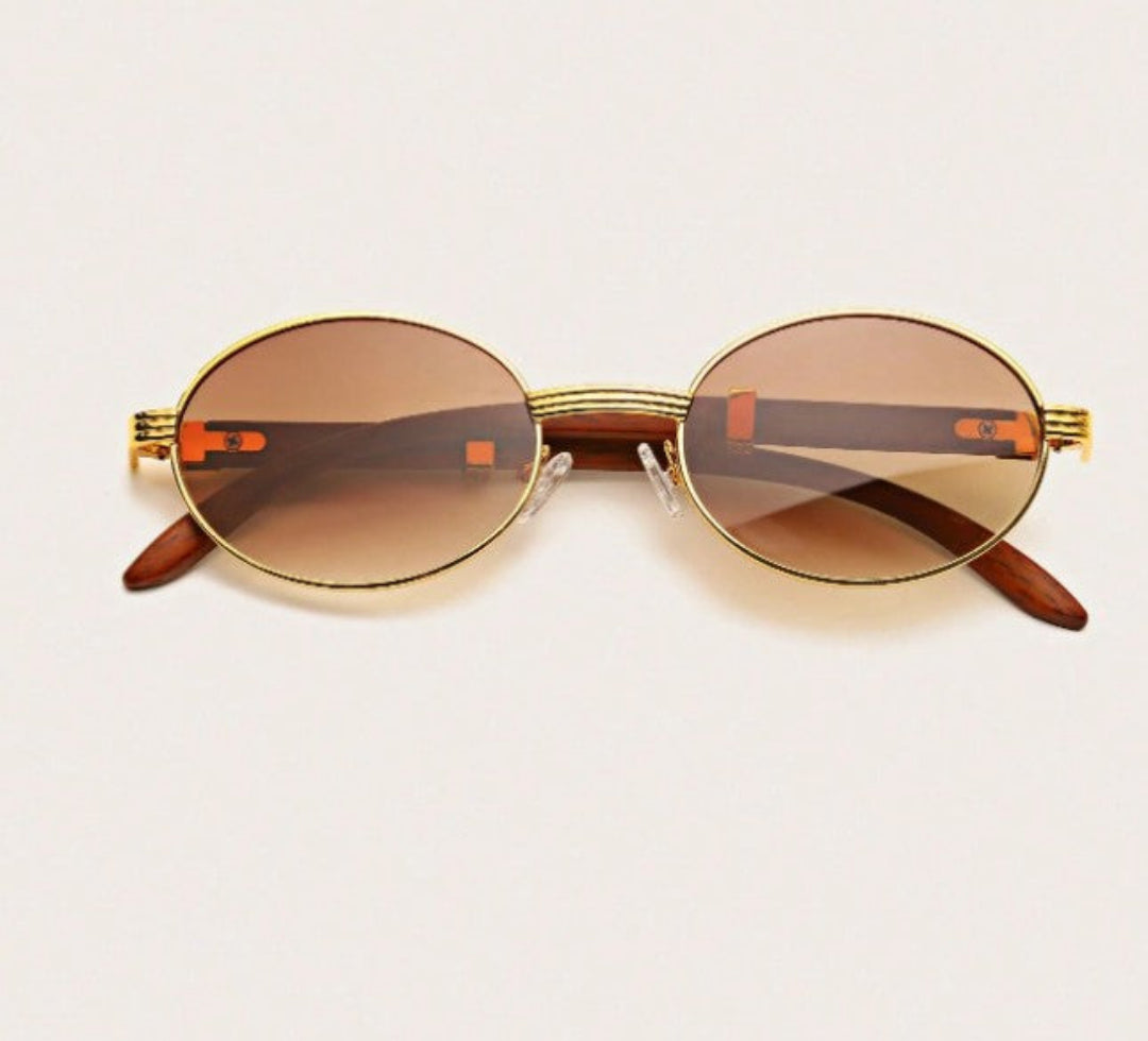 Óculos de Sol Masculino Oval de Luxo - Meruen