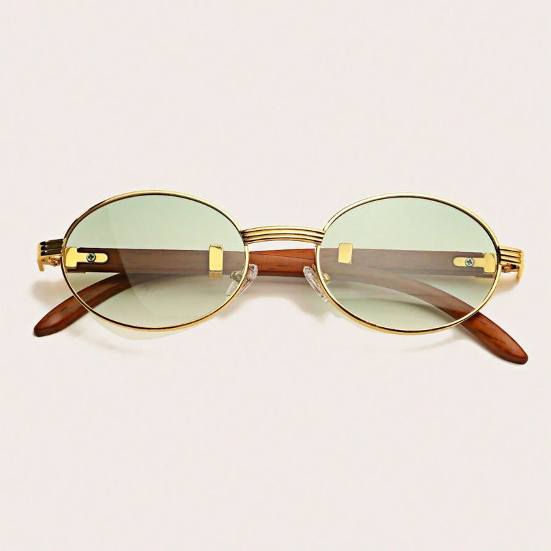 Óculos de Sol Masculino Oval de Luxo - Meruen