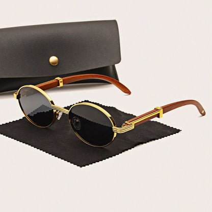 Óculos de Sol Masculino Oval de Luxo - Meruen