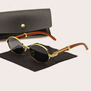 Óculos de Sol Masculino Oval de Luxo - Meruen