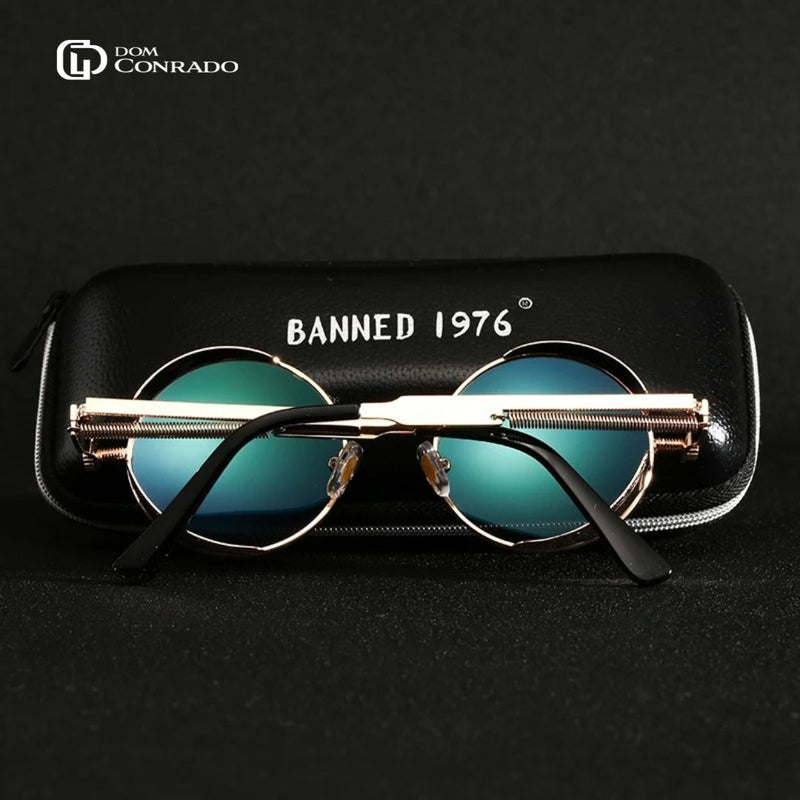 Óculos Masculino de Luxo Redondo Original – SteamPunk| Dom Conrado
